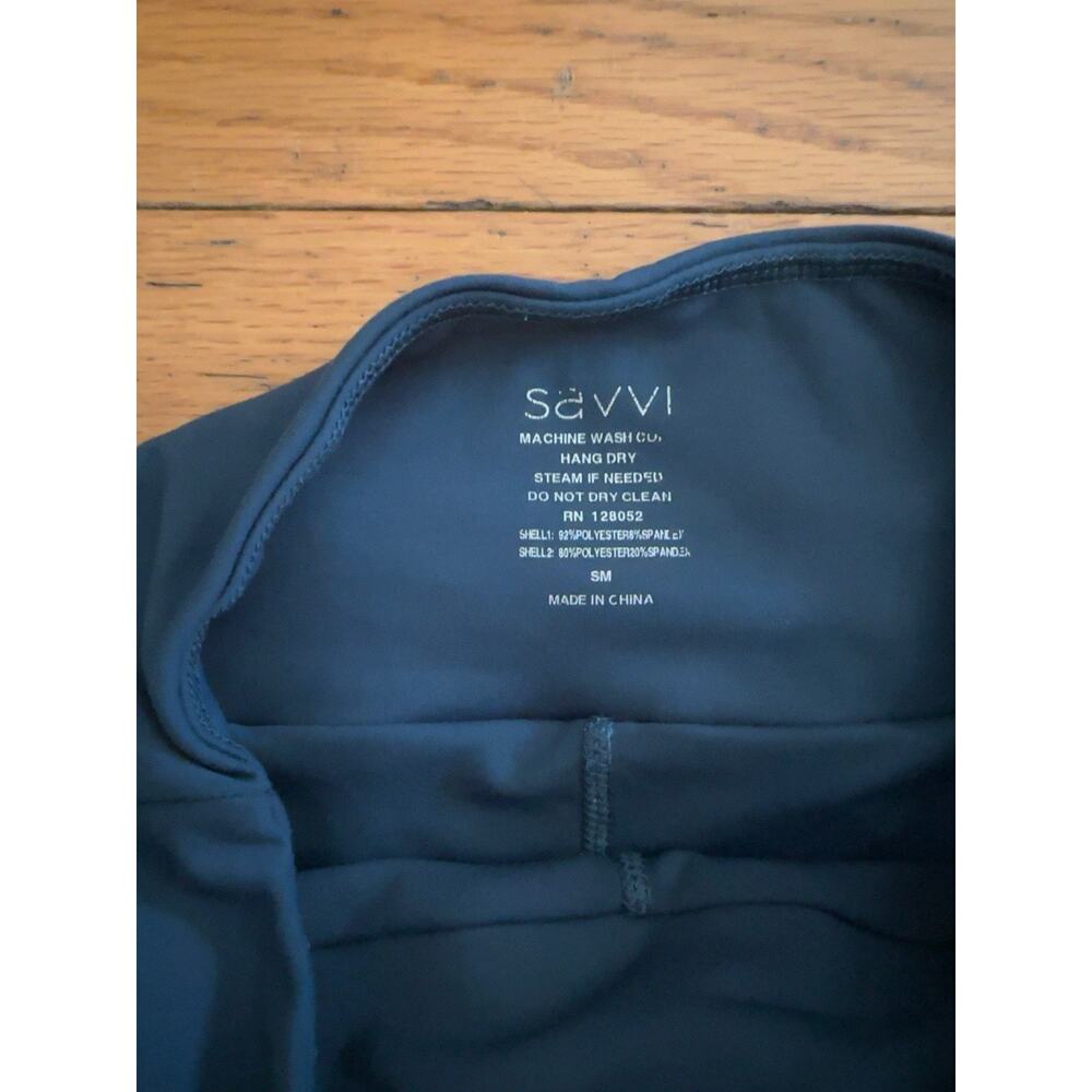 Savvi Womens Small Athletic Running Shorts Built In Liner Blue Workout Gym - Picture 3 of 5
